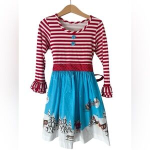 Eleanor Rose Christmas Dress size 5-6 EUC